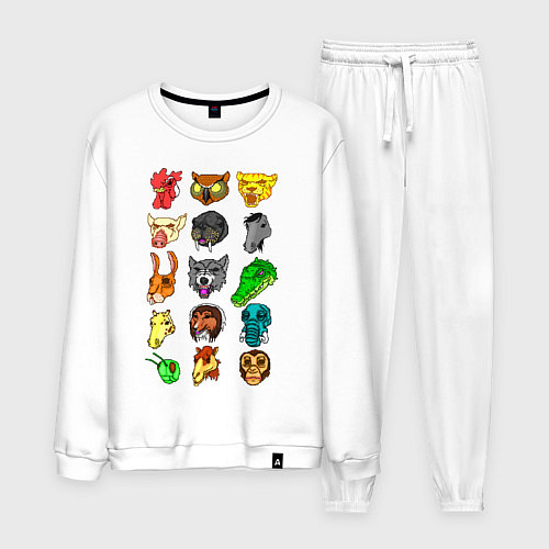 Мужской костюм Hotline Miami Masks / Белый – фото 1