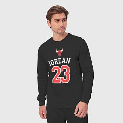 Костюм хлопковый мужской Jordan 23, цвет: черный — фото 2
