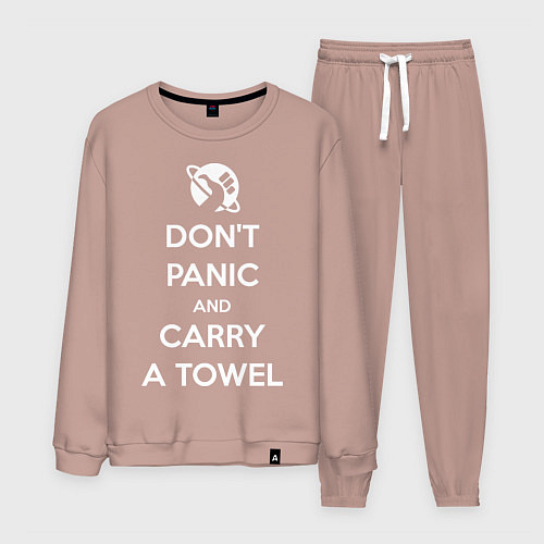 Мужской костюм Dont panic & Carry a Towel / Пыльно-розовый – фото 1