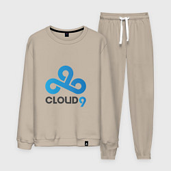 Костюм хлопковый мужской Cloud9, цвет: миндальный