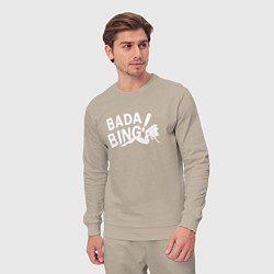 Костюм хлопковый мужской Bada Bing!, цвет: миндальный — фото 2
