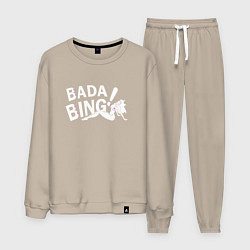 Костюм хлопковый мужской Bada Bing!, цвет: миндальный