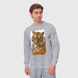 Костюм хлопковый мужской Tiger: retro style, цвет: меланж — фото 2