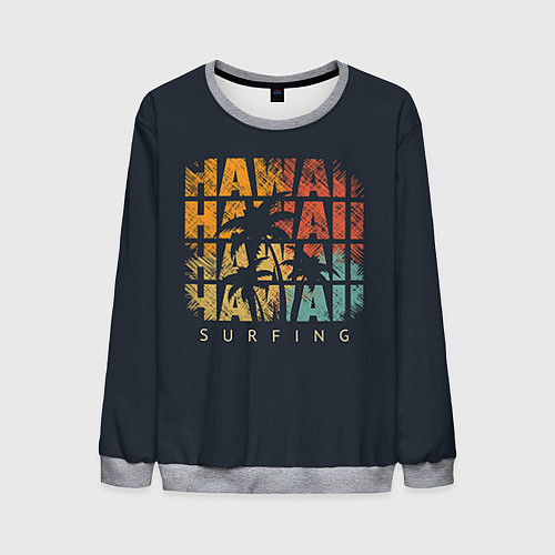 Мужской свитшот Hawaii Surfing / 3D-Меланж – фото 1