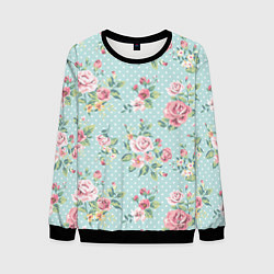 Мужской свитшот Цветы ретро 1