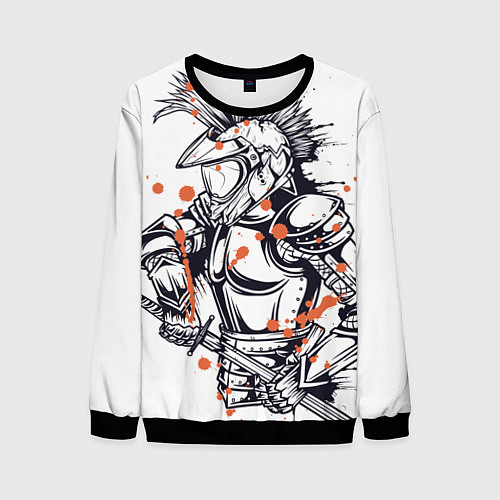 Мужской свитшот Панк в доспехах / 3D-Черный – фото 1