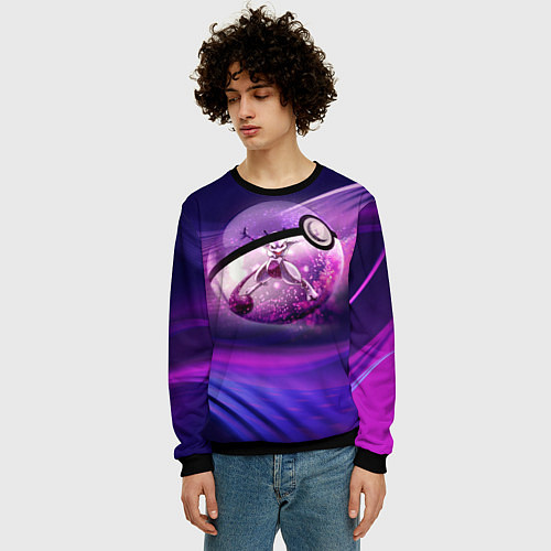 Мужской свитшот Pokeball: Violet / 3D-Черный – фото 3