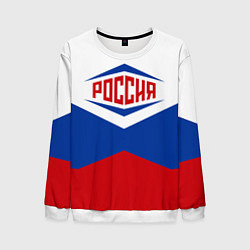Свитшот мужской Россия 2016, цвет: 3D-белый