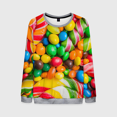 Мужской свитшот Сладкие конфетки / 3D-Меланж – фото 1