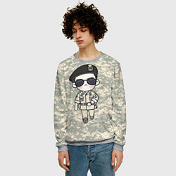 Свитшот мужской Song Joong Ki: Camo, цвет: 3D-меланж — фото 2