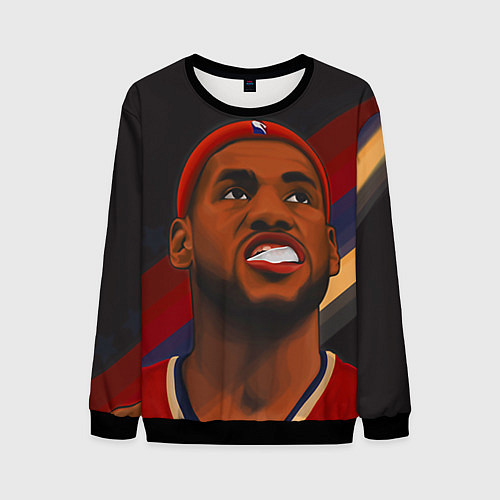 Мужской свитшот LeBron Smile / 3D-Черный – фото 1