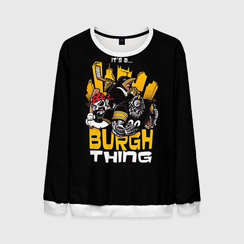 Мужской свитшот Burgh Thing / 3D-Белый – фото 1