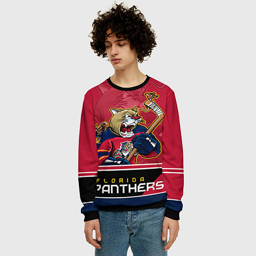 Мужской свитшот Florida Panthers / 3D-Черный – фото 3