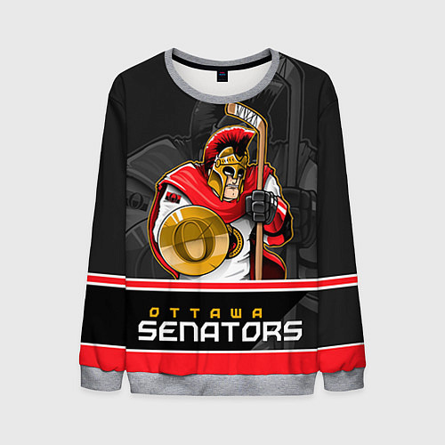 Мужской свитшот Ottawa Senators / 3D-Меланж – фото 1