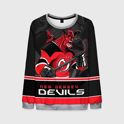 Мужской свитшот New Jersey Devils / 3D-Меланж – фото 1