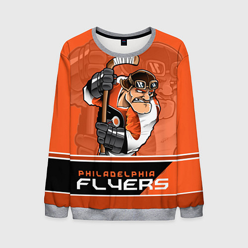 Мужской свитшот Philadelphia Flyers / 3D-Меланж – фото 1