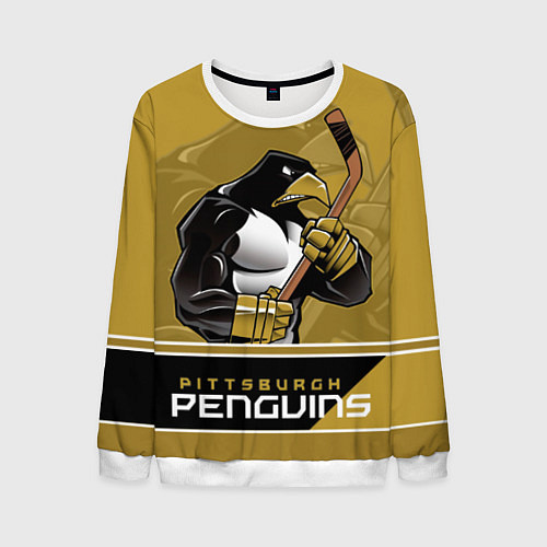 Мужской свитшот Pittsburgh Penguins / 3D-Белый – фото 1