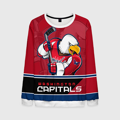 Мужской свитшот Washington Capitals / 3D-Белый – фото 1