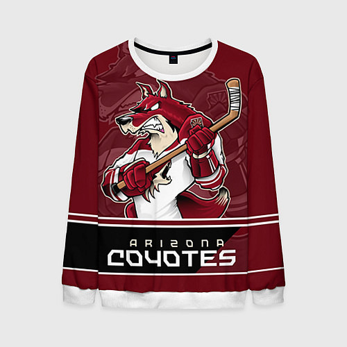 Мужской свитшот Arizona Coyotes / 3D-Белый – фото 1
