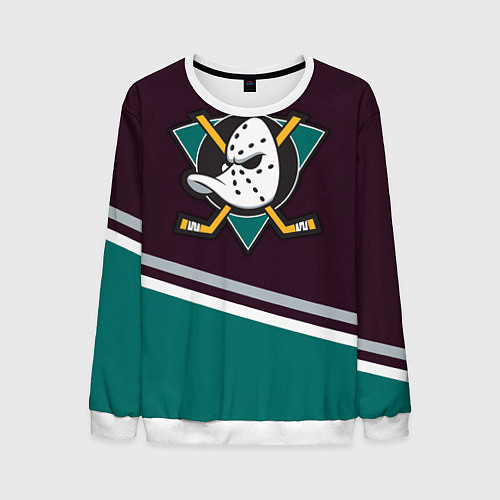 Мужской свитшот Anaheim Ducks / 3D-Белый – фото 1