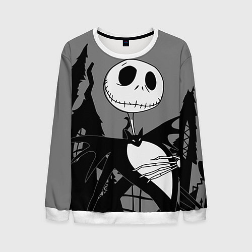 Мужской свитшот Джек: повелитель тыкв / 3D-Белый – фото 1
