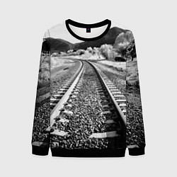 Свитшот мужской Железная дорога, цвет: 3D-черный
