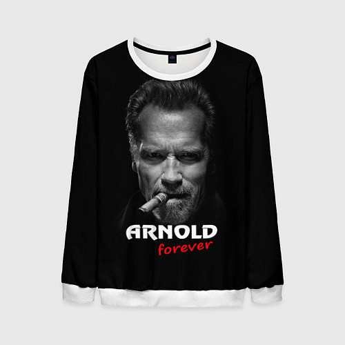 Мужской свитшот Arnold forever / 3D-Белый – фото 1