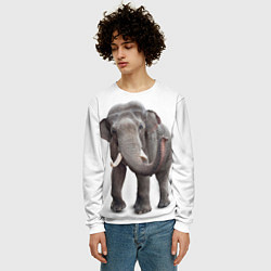 Свитшот мужской Большой слон, цвет: 3D-белый — фото 2