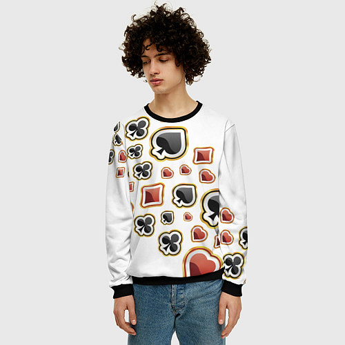 Мужской свитшот World Poker / 3D-Черный – фото 3