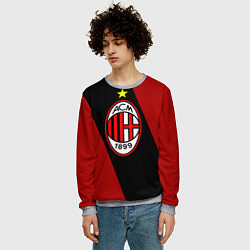 Свитшот мужской Milan FC: Red Collection, цвет: 3D-меланж — фото 2