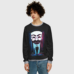 Свитшот мужской Mr Robot: Anonymous, цвет: 3D-меланж — фото 2