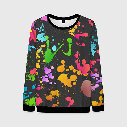 Мужской свитшот Игра красок / 3D-Черный – фото 1