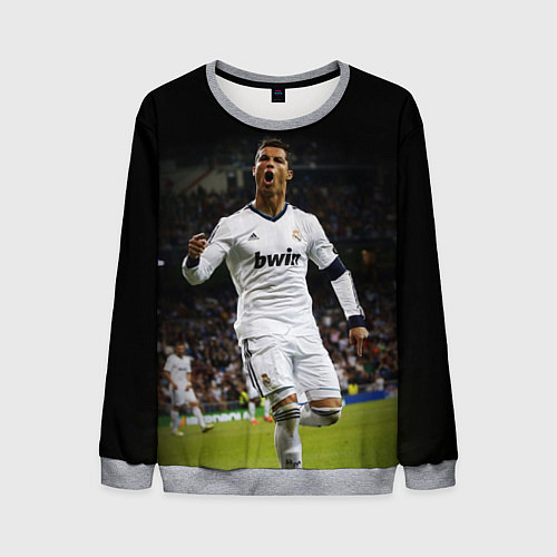 Мужской свитшот Роналдо / 3D-Меланж – фото 1