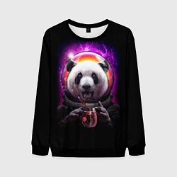 Свитшот мужской Panda Cosmonaut, цвет: 3D-черный