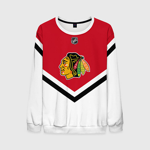 Мужской свитшот NHL: Chicago Blackhawks / 3D-Белый – фото 1