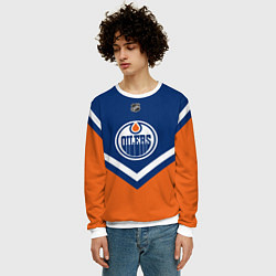Свитшот мужской NHL: Edmonton Oilers, цвет: 3D-белый — фото 2
