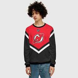 Свитшот мужской NHL: New Jersey Devils цвета 3D-черный — фото 2