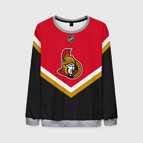 Мужской свитшот NHL: Ottawa Senators / 3D-Меланж – фото 1