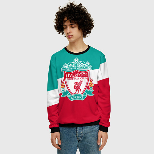 Мужской свитшот Liverpool: You'll never walk alone / 3D-Черный – фото 3