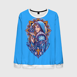 Свитшот мужской Crystal Maiden: Ice Magic, цвет: 3D-белый