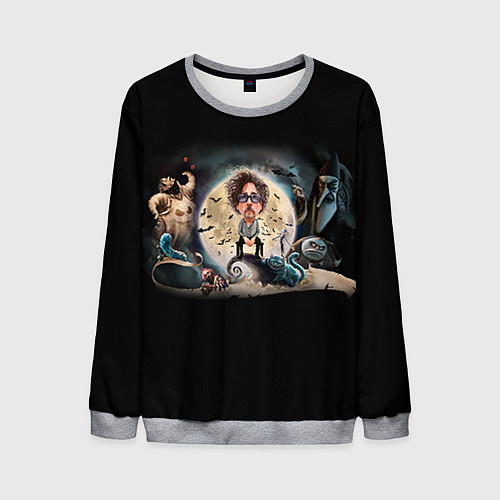 Мужской свитшот Timothy Burton Story / 3D-Меланж – фото 1