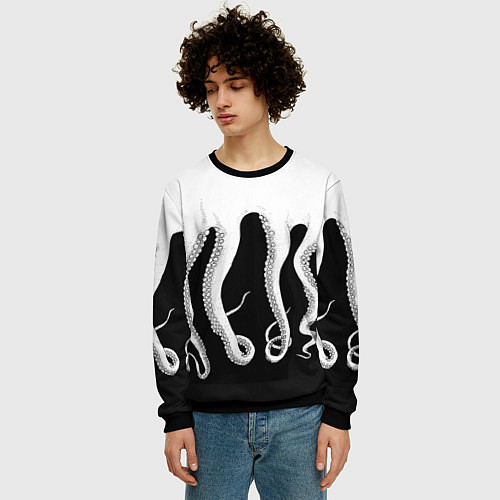 Мужской свитшот Octopus / 3D-Черный – фото 3