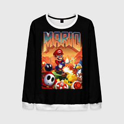 Свитшот мужской Mario Doom, цвет: 3D-белый