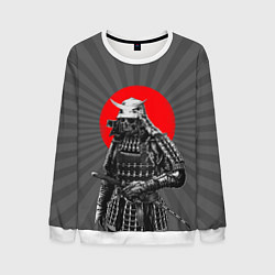 Свитшот мужской Мертвый самурай, цвет: 3D-белый