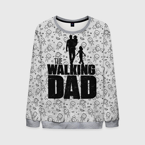 Мужской свитшот Walking Dad / 3D-Меланж – фото 1