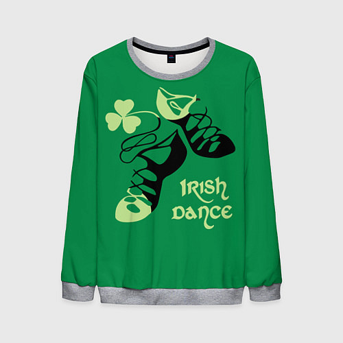 Мужской свитшот Ireland, Irish dance / 3D-Меланж – фото 1