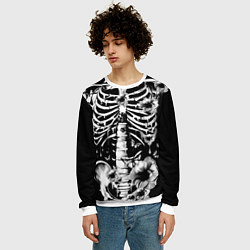 Свитшот мужской Floral Skeleton, цвет: 3D-белый — фото 2