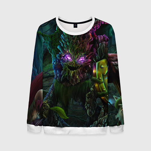 Мужской свитшот Purple Eyes / 3D-Белый – фото 1