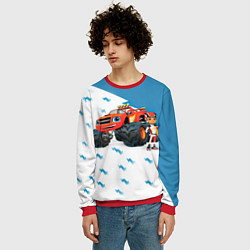 Свитшот мужской Вспыш и чудо-машинки, цвет: 3D-красный — фото 2