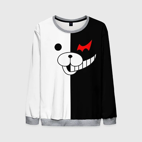 Мужской свитшот Monokuma / 3D-Меланж – фото 1